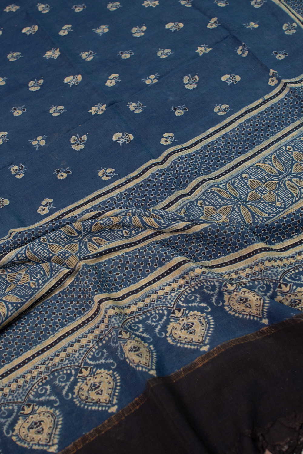 Indigo Ajrak Cotton Dupatta - Image 2