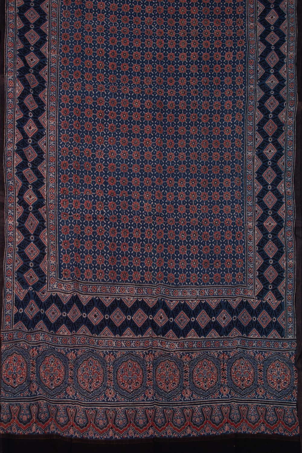 Maroon Star Pattern Ajrak Cotton Dupatta - Image 3
