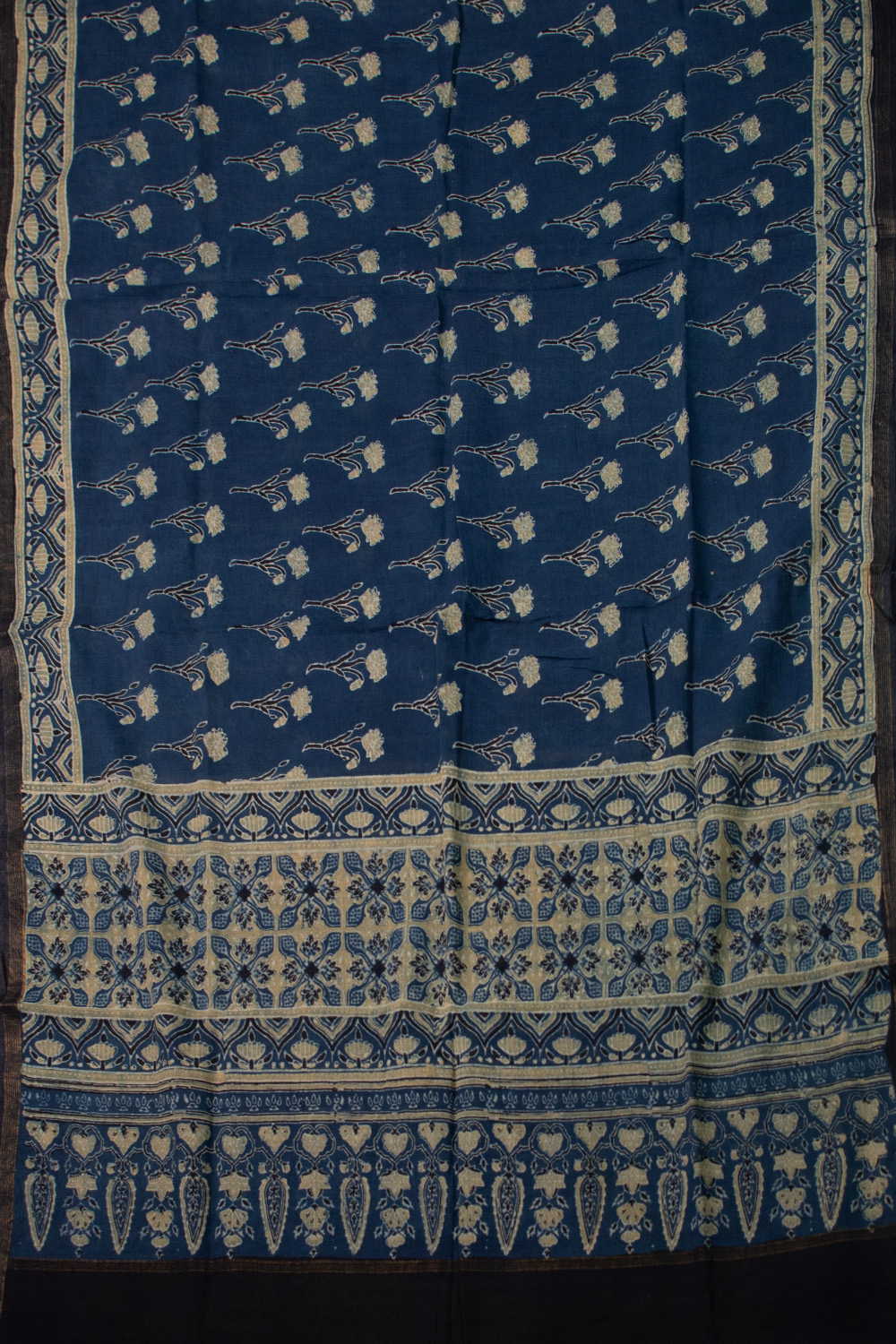 Indigo Ajrak Cotton Dupatta - Image 3