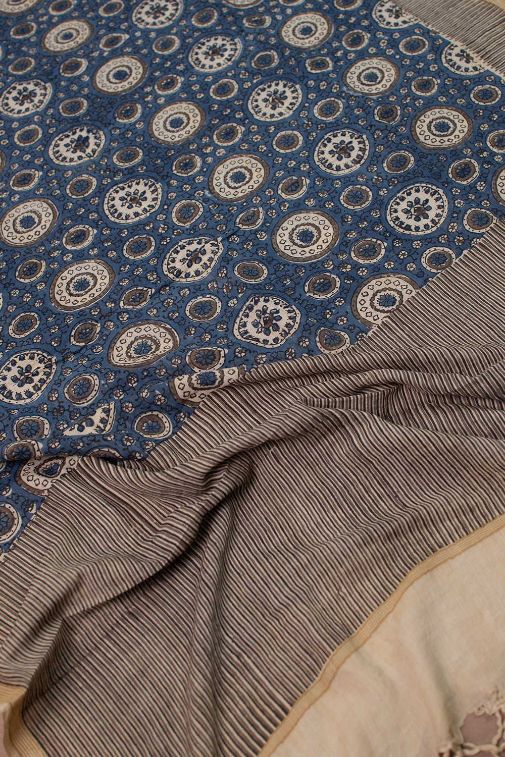 Indigo Design Ajrak Cotton Dupatta - Image 2