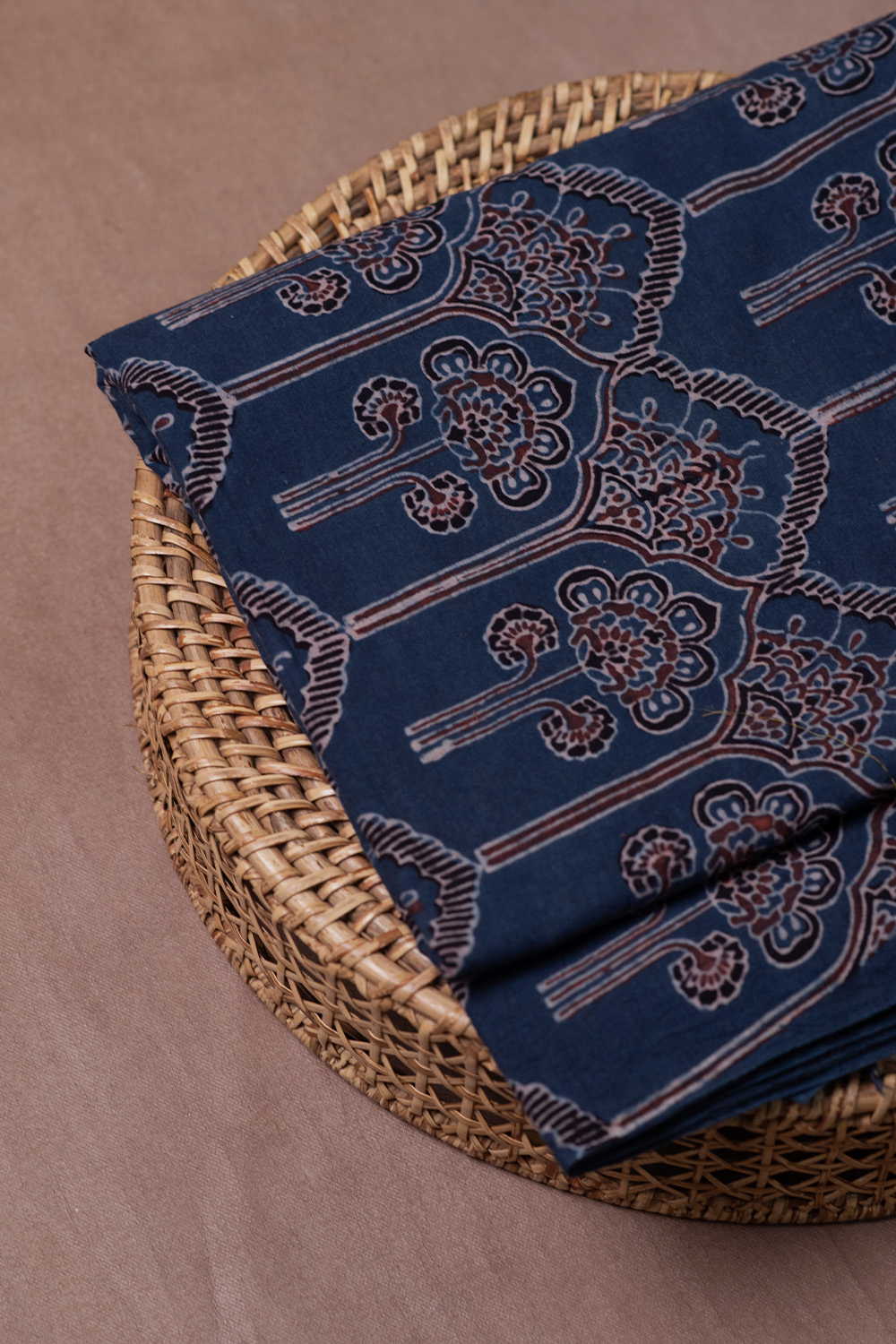 Indigo - Pattern Ajrak Cotton Fabric - Image 2
