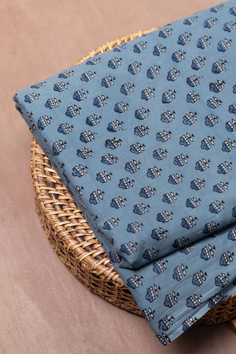 Little Motifs - Blue Ajrak Cotton Fabric