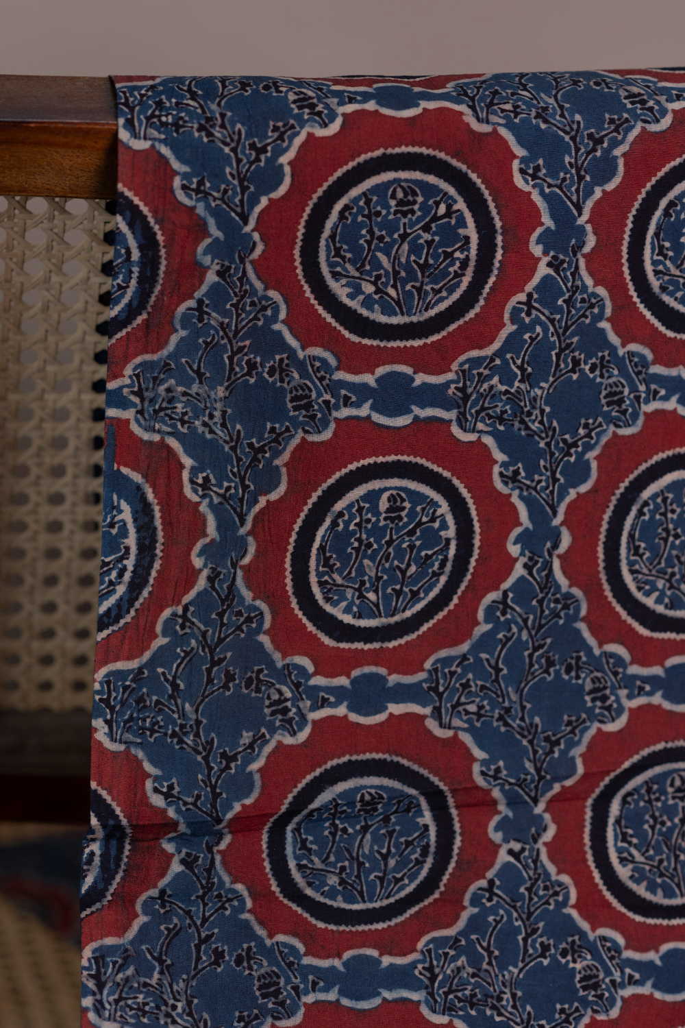 Rangoli Design - Indigo Ajrak Cotton Fabric - Image 2