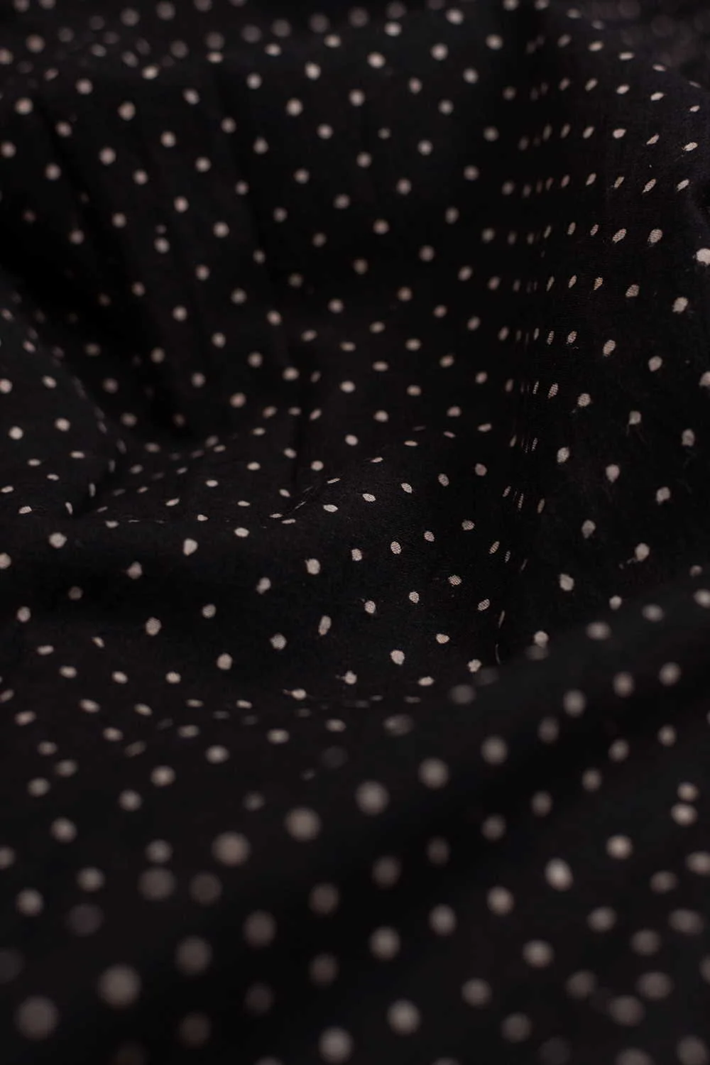 Little Dot - Black Ajrak Cotton Fabric - Image 3