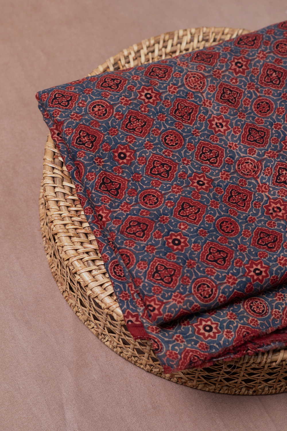 Maroon & Indigo Ajrak Cotton Fabric