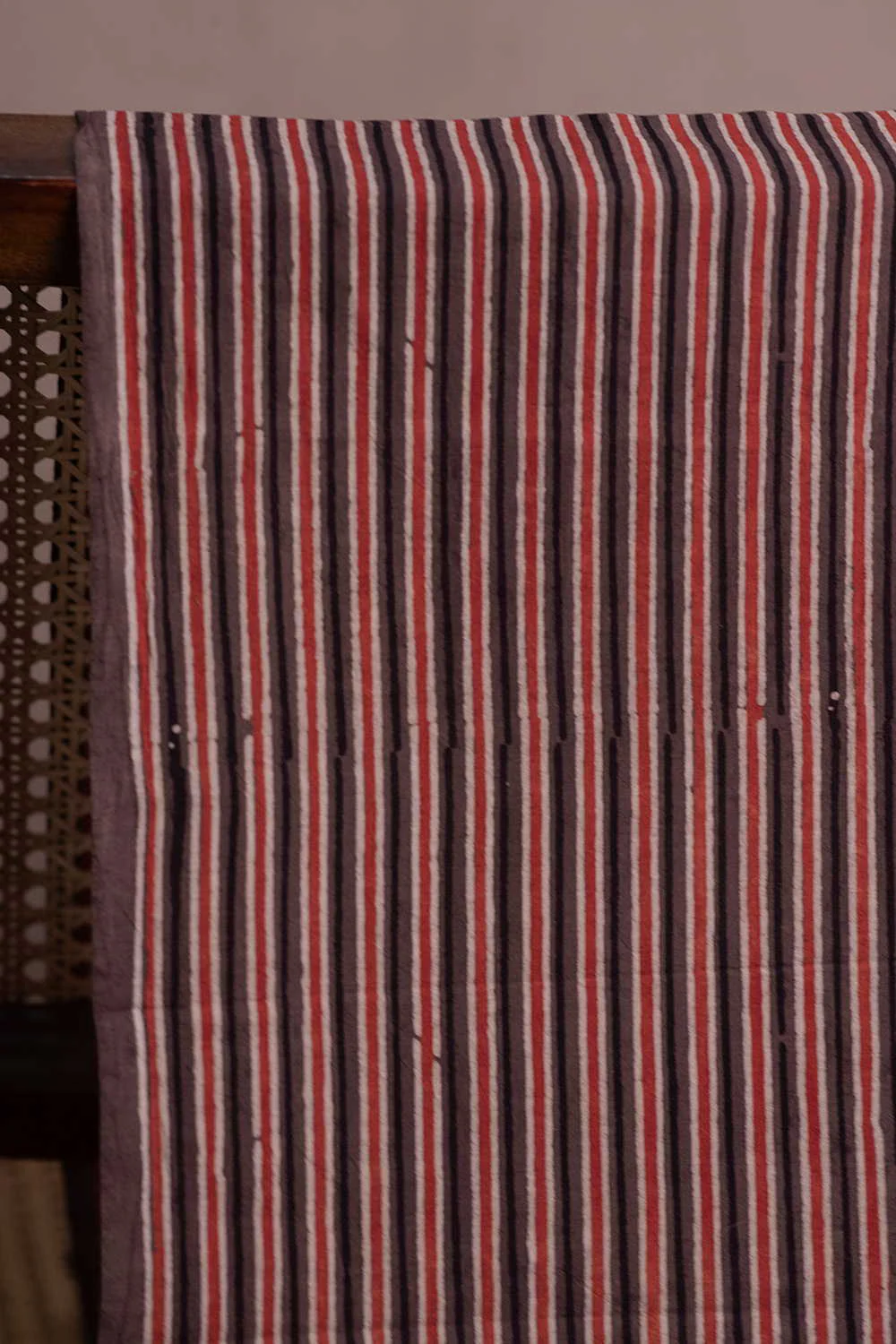 Lines - Brown Ajrak Cotton Fabric