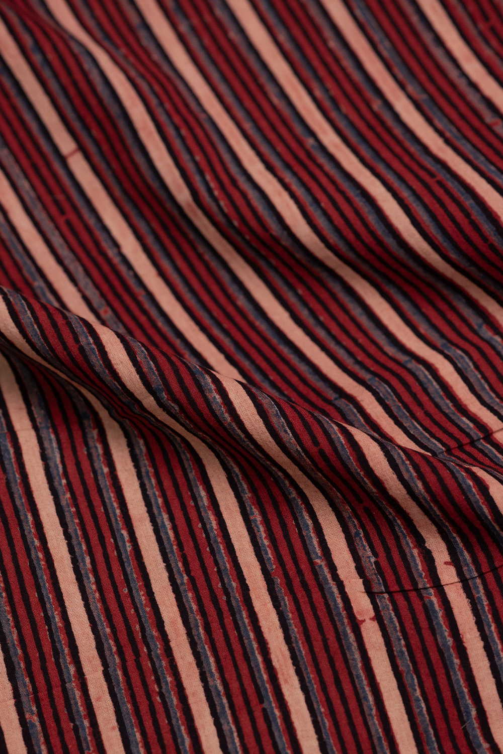 Multi Lines Ajrak Cotton Fabric - Image 3