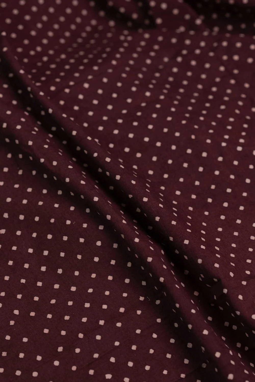 Tiny Dots - Brown Ajrak Cotton Fabric - Image 3