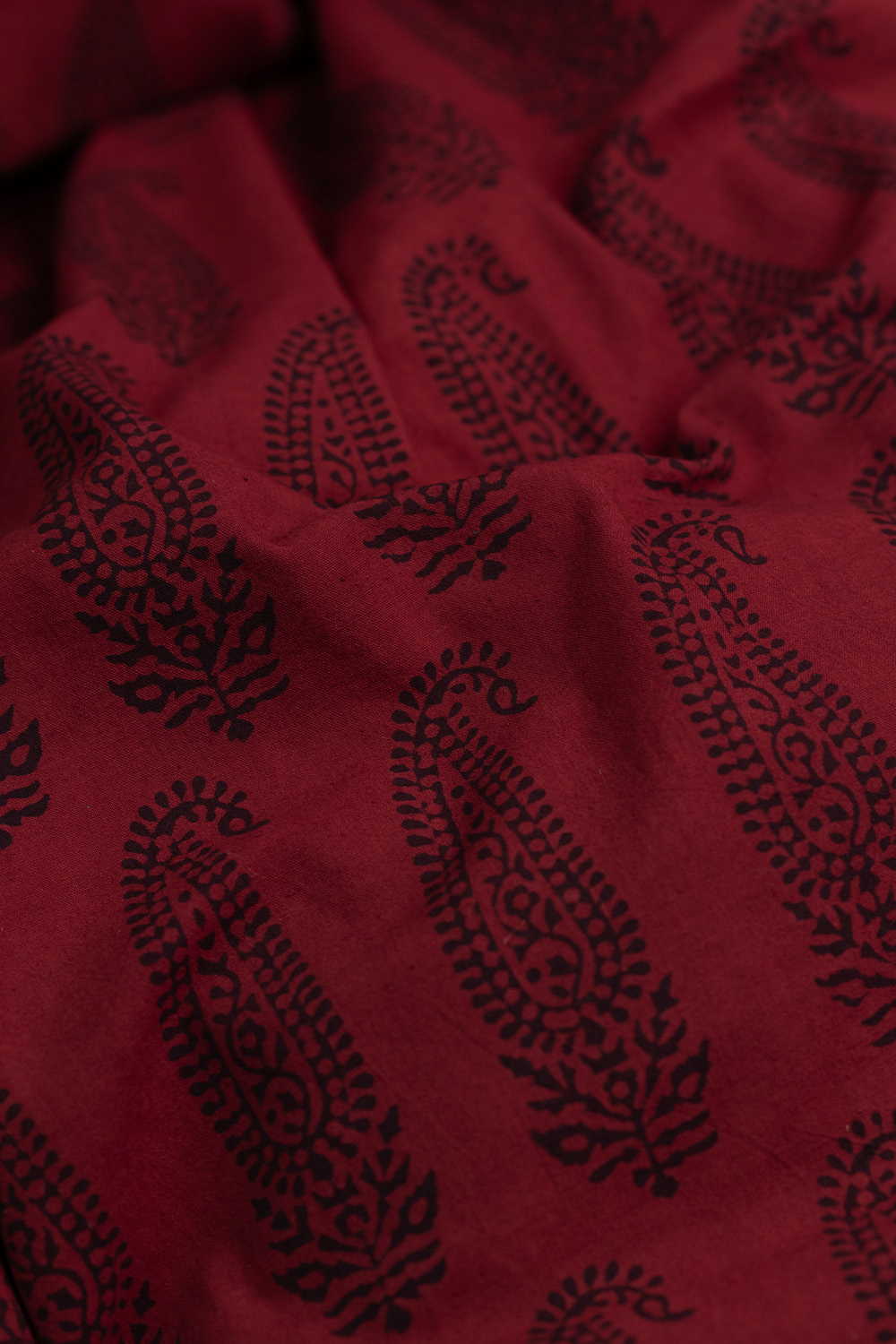 Big Butta - Maroon Ajrak Cotton Fabric - Image 3
