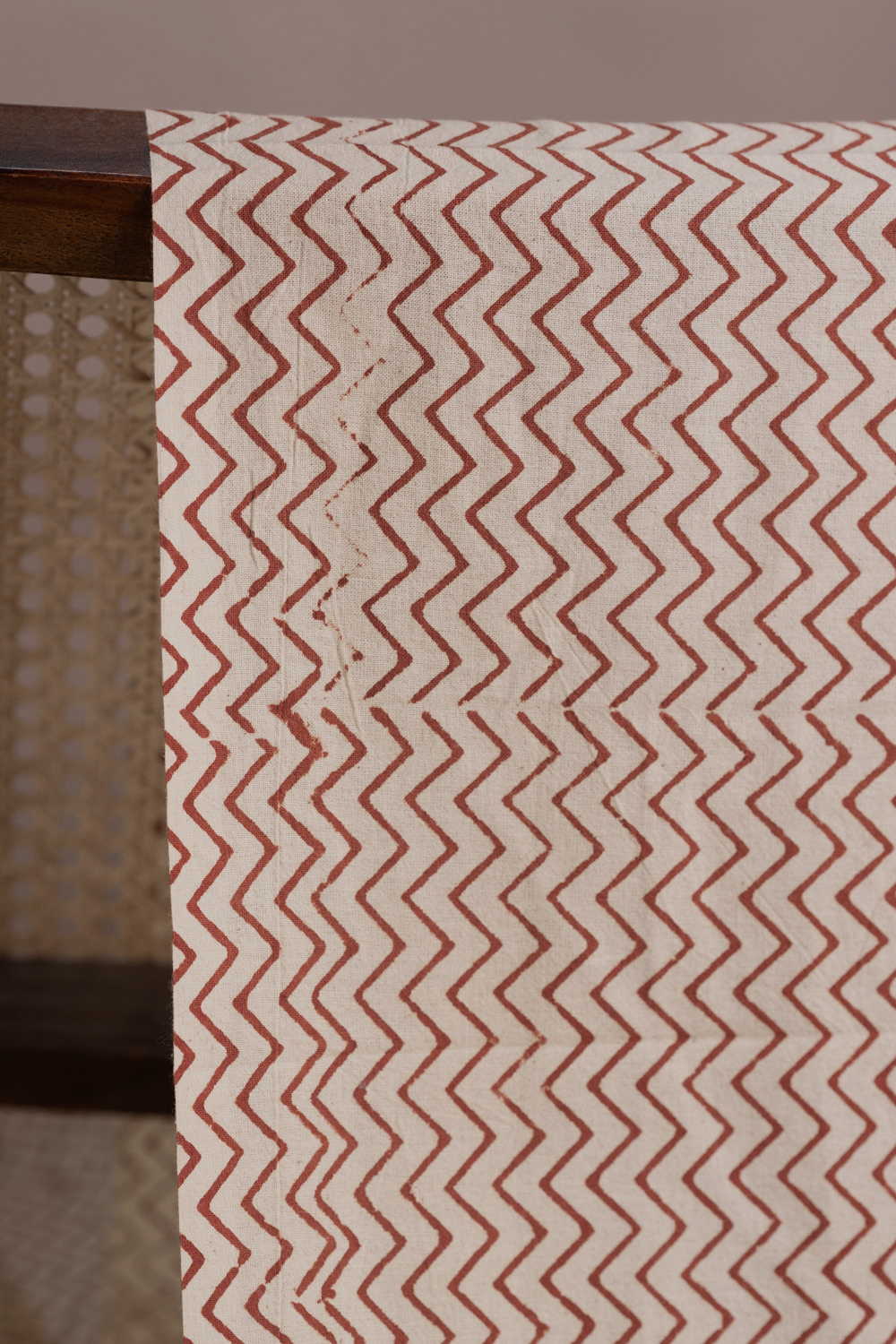 Chevron Design Ajrak Cotton Fabric - Image 2