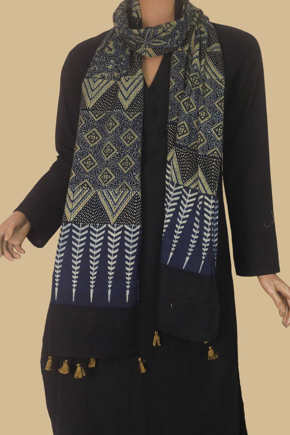 Indigo Heritage Ajrak Cotton Stole