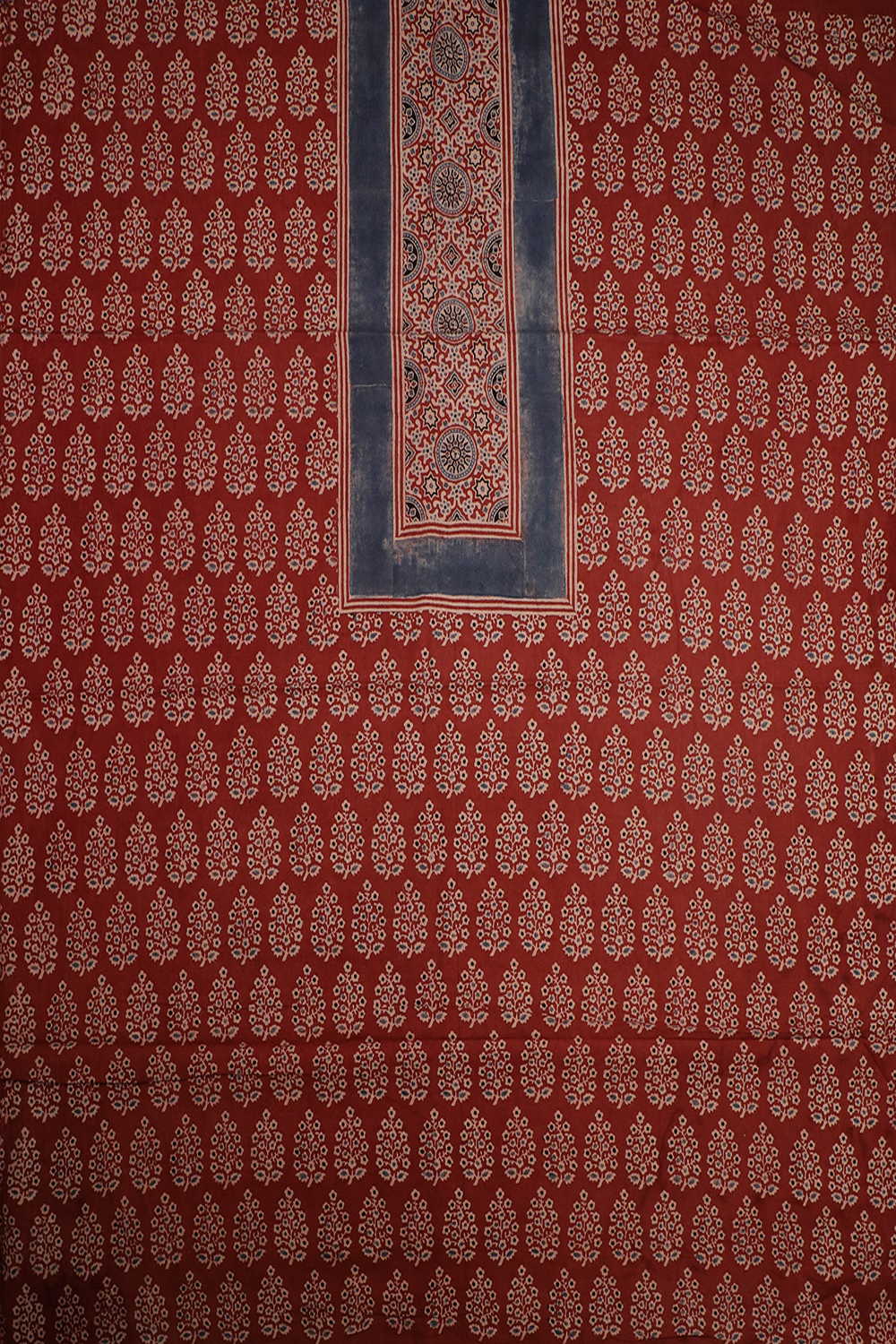 Maroon with Butta Ajrak Cotton Suit - Image 3