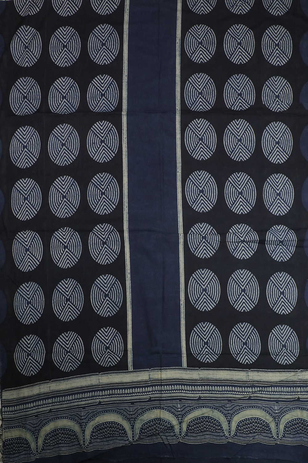 Faded Indigo Ajrak Cotton Suit - Image 3