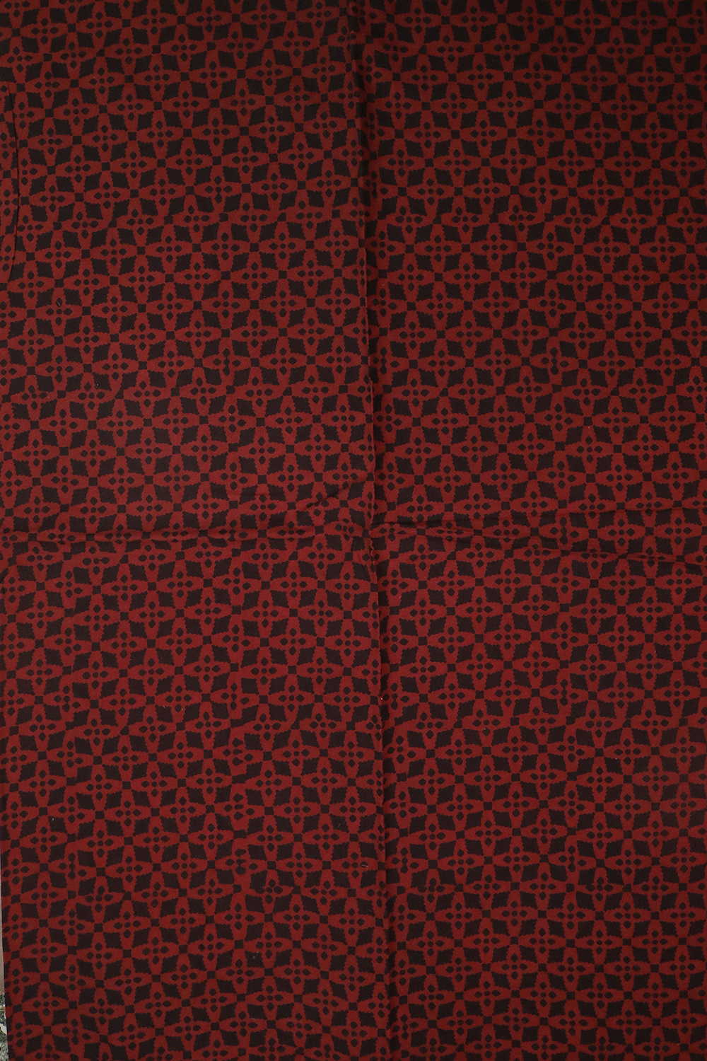 Dark Maroon Ajrak Cotton Suit - Image 4