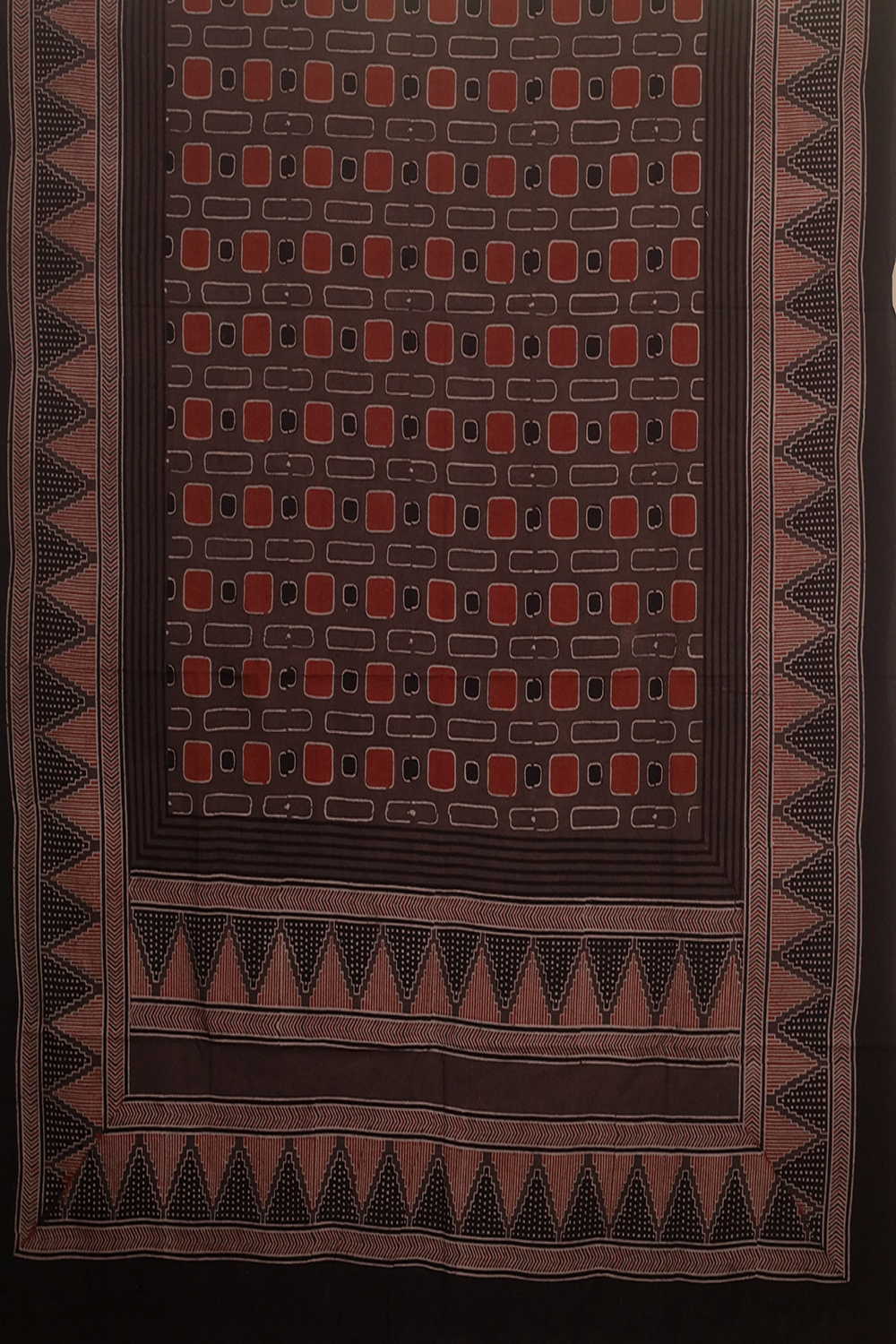 Shade of Brown Ajrak Kurta Cotton Fabric - Image 3