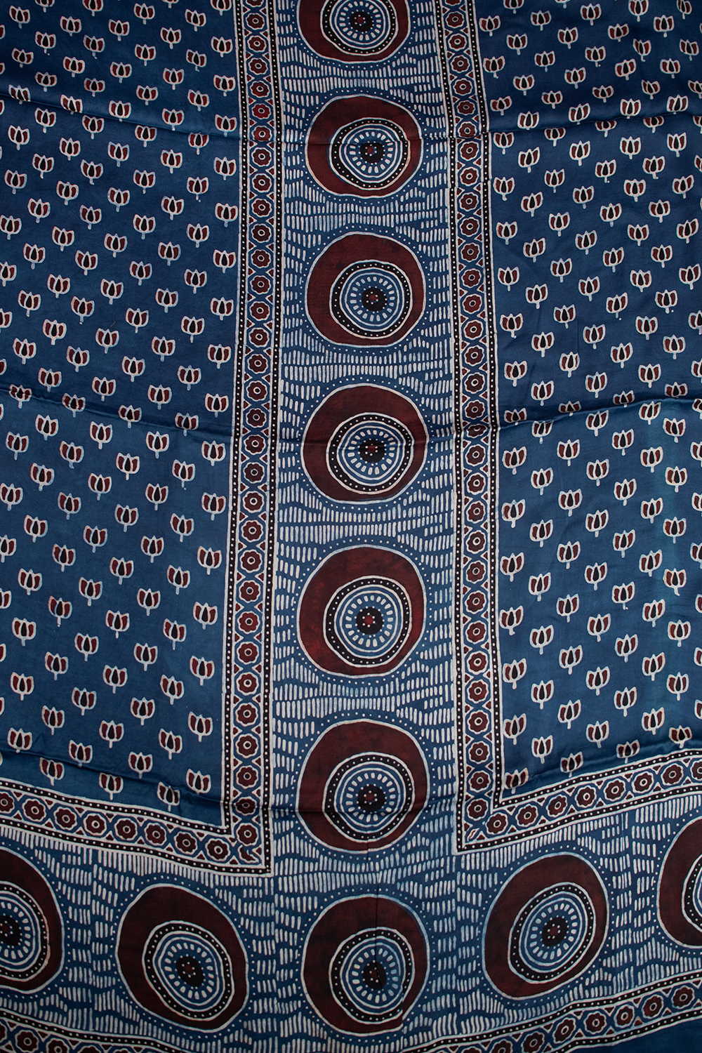 Indigo - Lotus Ajrak Modal Silk Top & Dupatta - Image 3