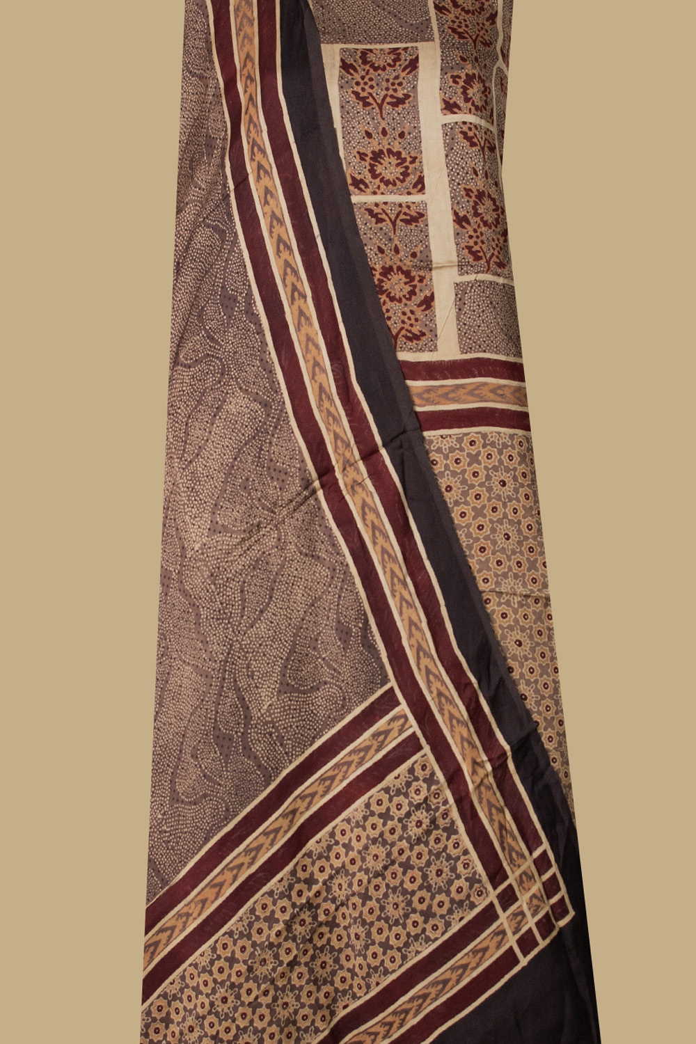 Shade of Brown Modal Silk Top & Dupatta