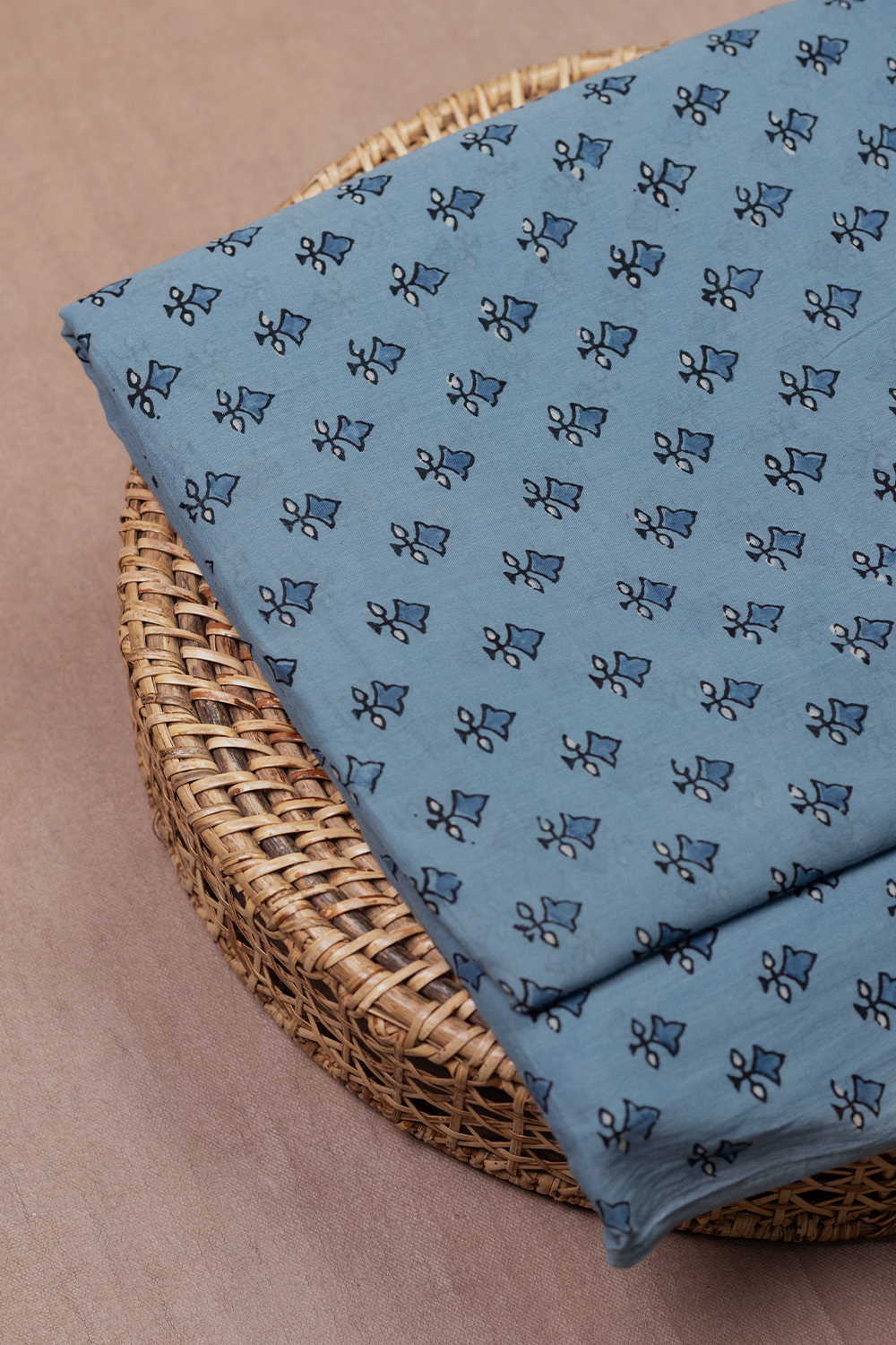 Little Motifs - Blue Ajrak Cotton Fabric