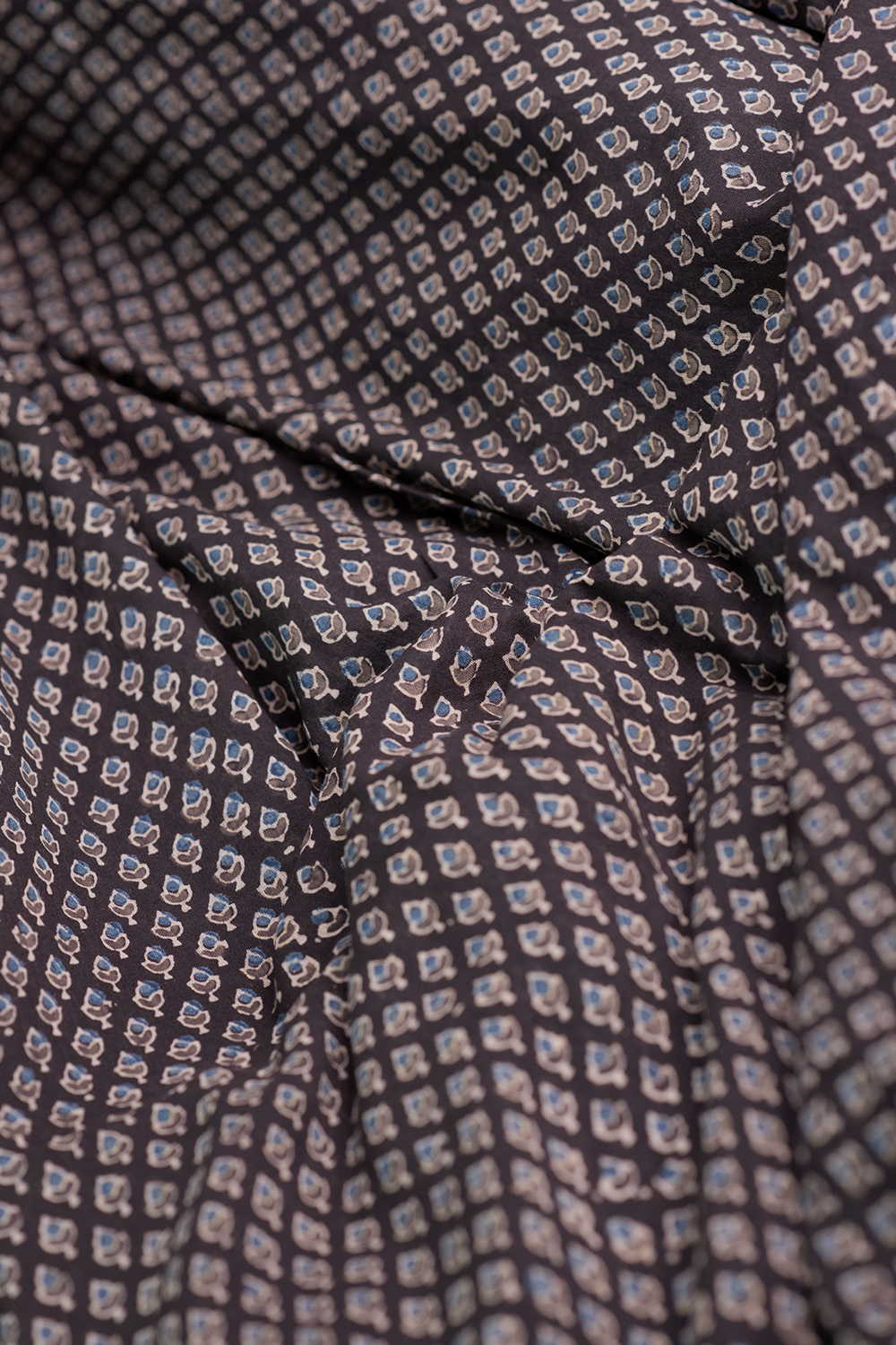 Tiny Motifs Ajrak Mul Cotton Fabric - Image 3
