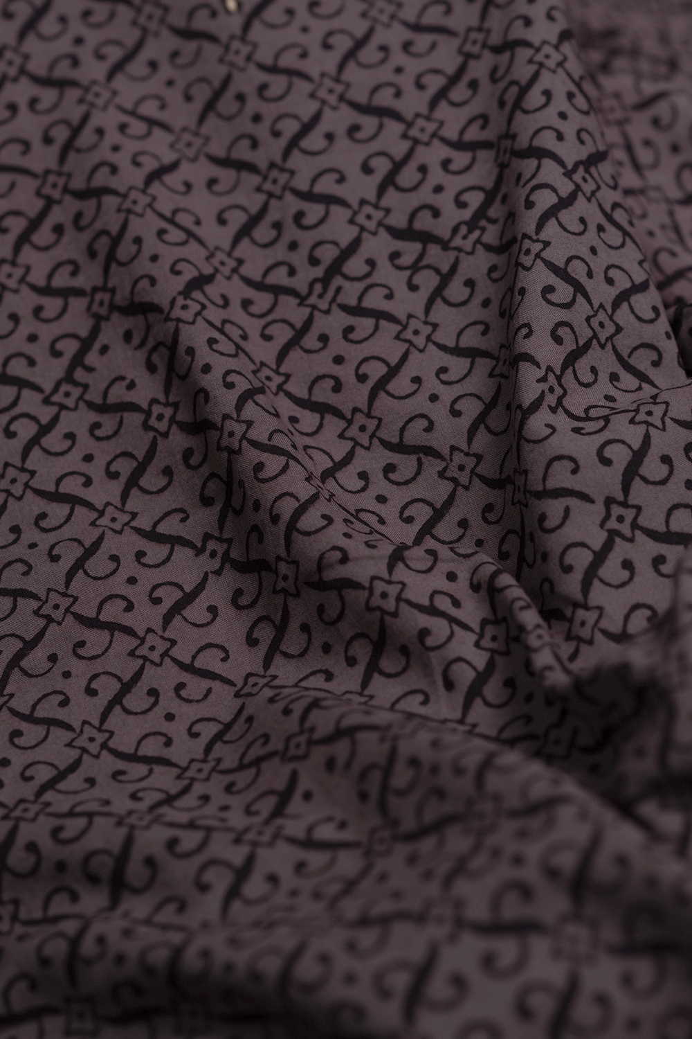 Checked on Grey Bagh Cotton Fabric - Image 3