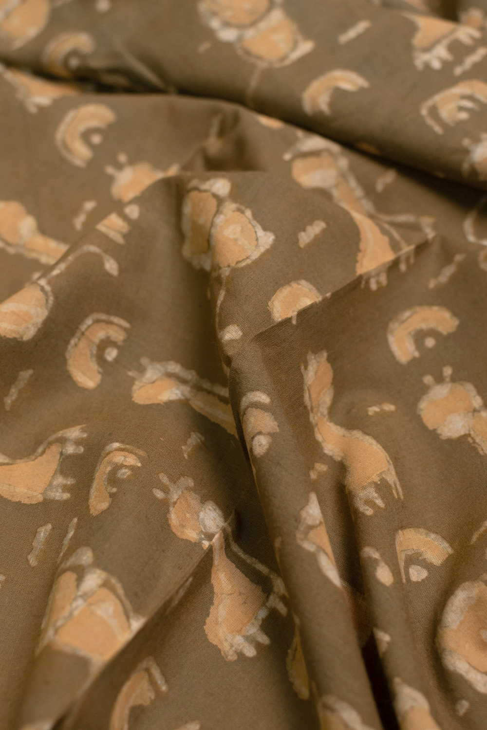 Jungle Friends Dabu Cotton Fabric - Image 2