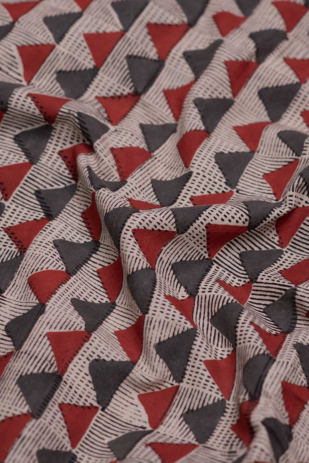 Triangle Tales Bagru Cotton Fabric - Image 3