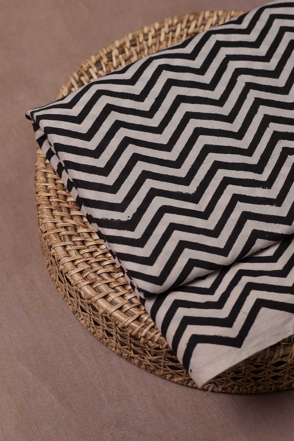 Chevron Pattern Bagru Cotton Fabric