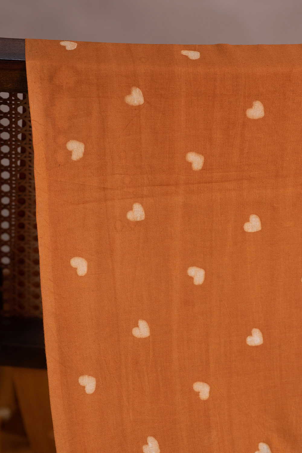 Little Hearts Bagru Cotton Fabric - Image 2