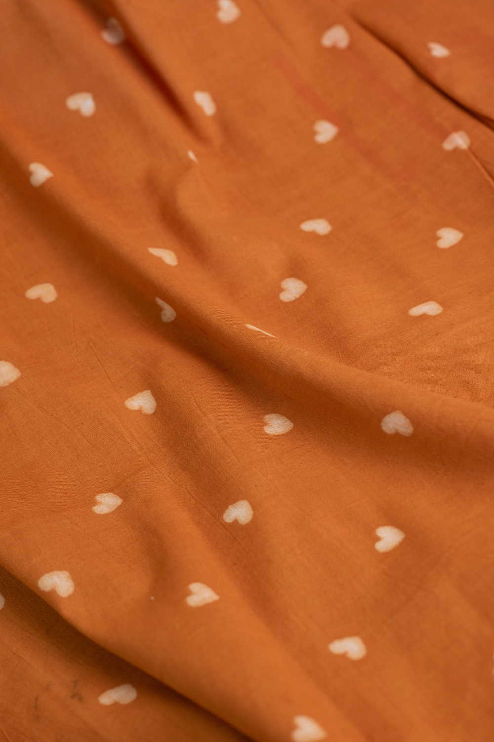 Little Hearts Bagru Cotton Fabric - Image 3