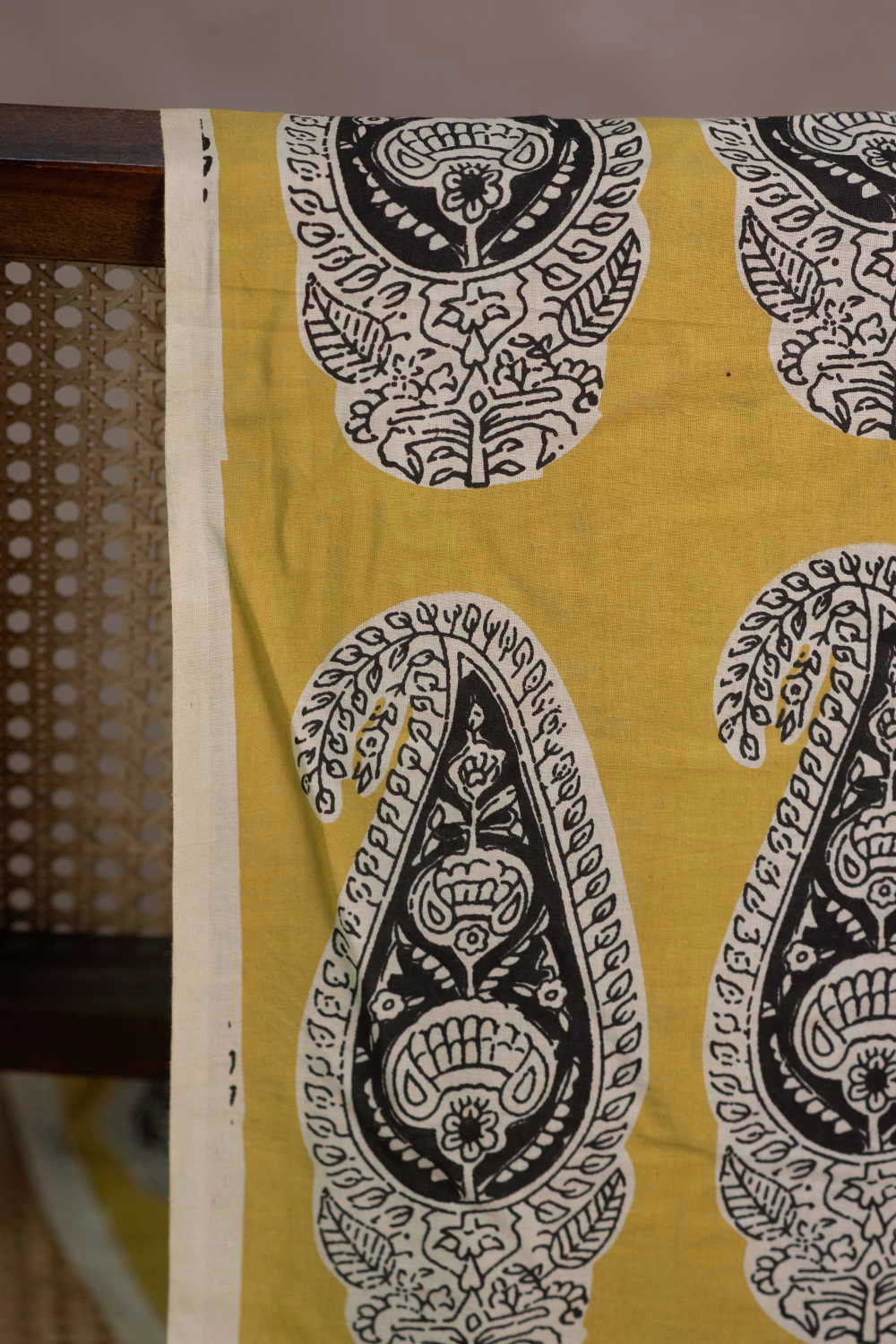 Paisley Butta Bagru Cotton Fabric - Image 2