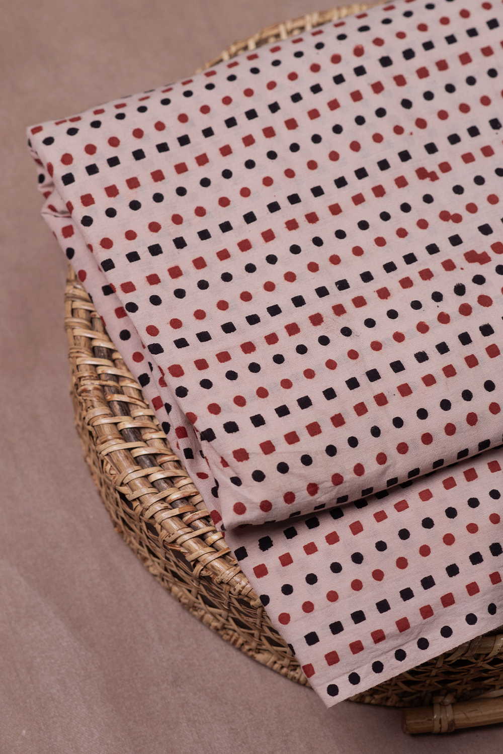 Dotted Pattern Bagru Cotton Fabric