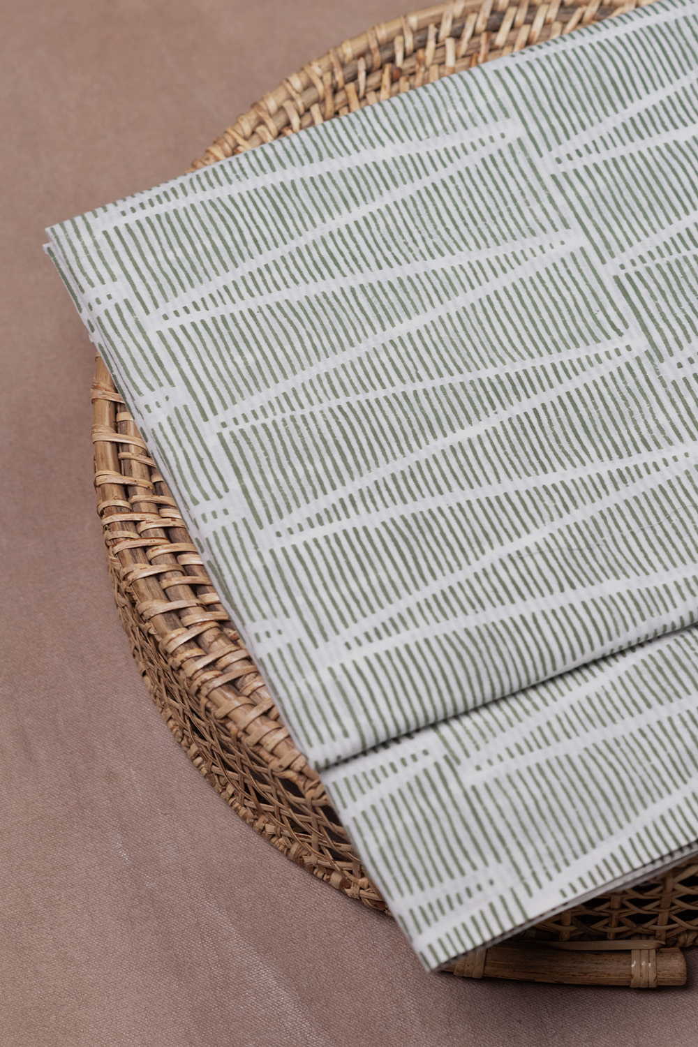 Zig Zag Waves Sanganeri Cotton Fabric