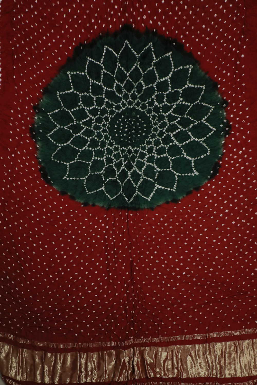 Dark Maroon Bandhani Modal Silk Dupatta - Image 2