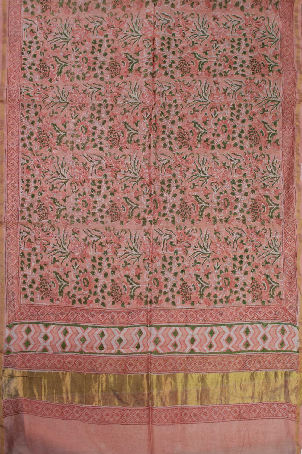 Pech Garden Block Printed Chanderi Dupatta - Image 3