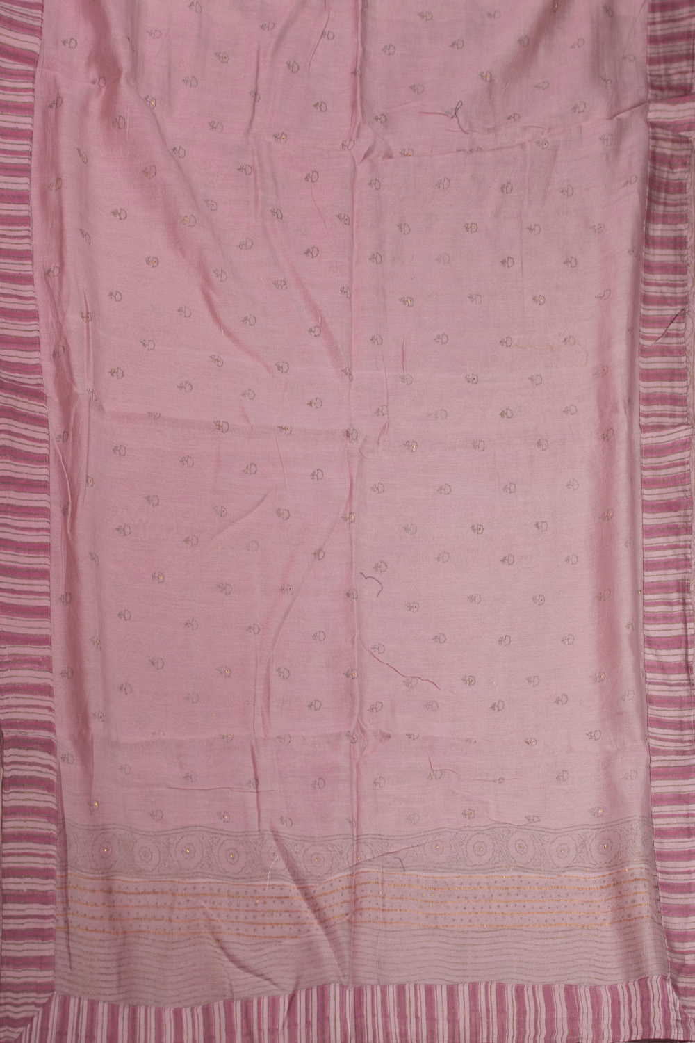 Soft Pink Block Printed Chanderi Dupatta - Image 3