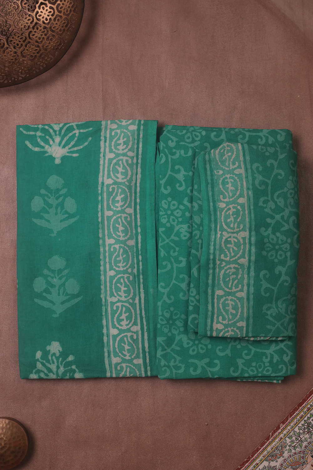Big Butta - Green Block Printed Cotton Suit - Image 2