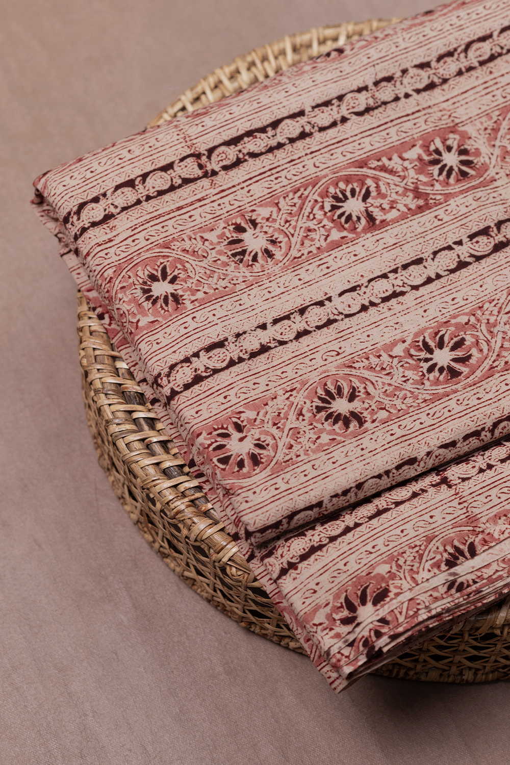 Regal Floral Trail Printed Kalamkari Fabric