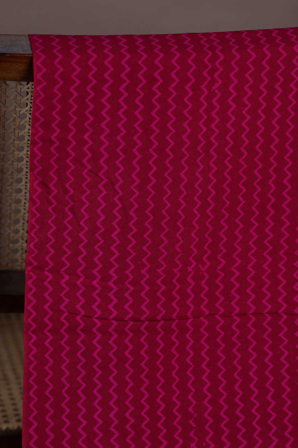 Chevron Design Block Printed Cotton Fabric - Image 2