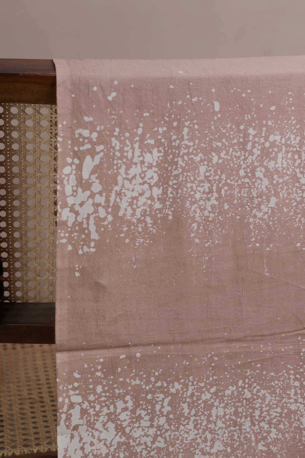 Earthy Splash Block Printed Batik Cotton Fabric - Image 2