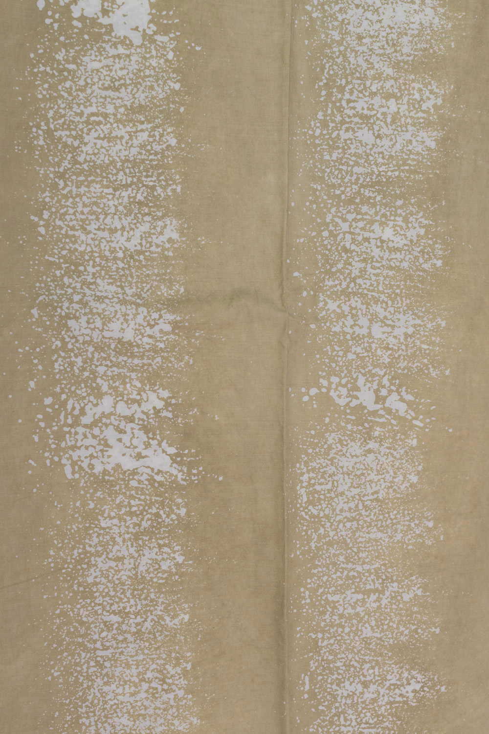 Moss Green Block Printed Batik Cotton Fabric - Image 4