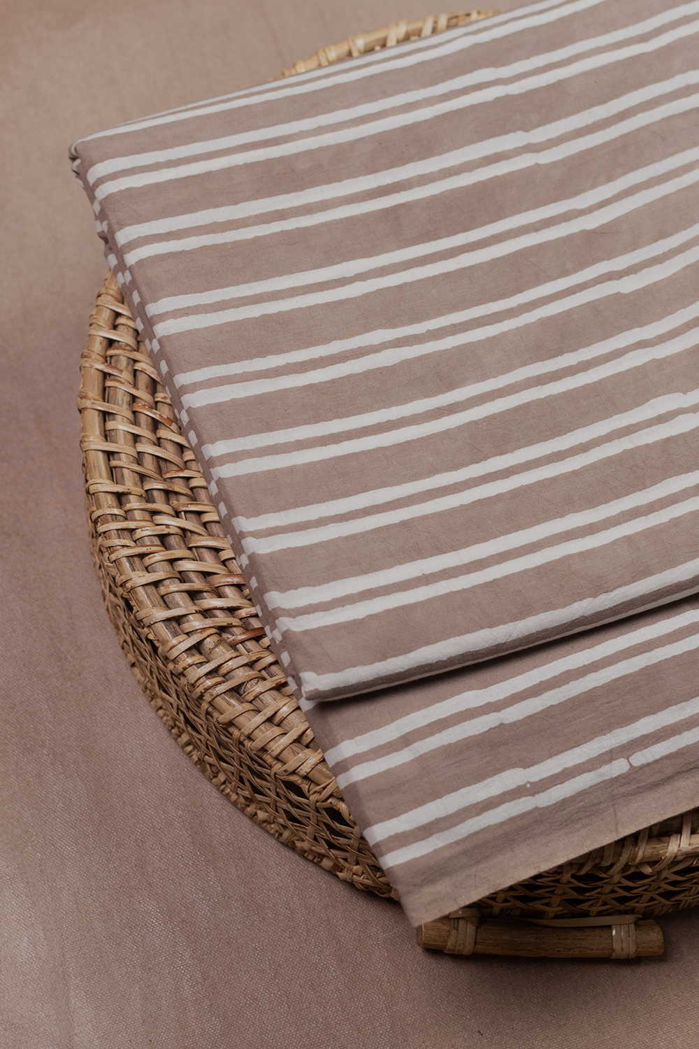 Stripe Pattern Block Printed Batik Cotton Fabric - Image 3