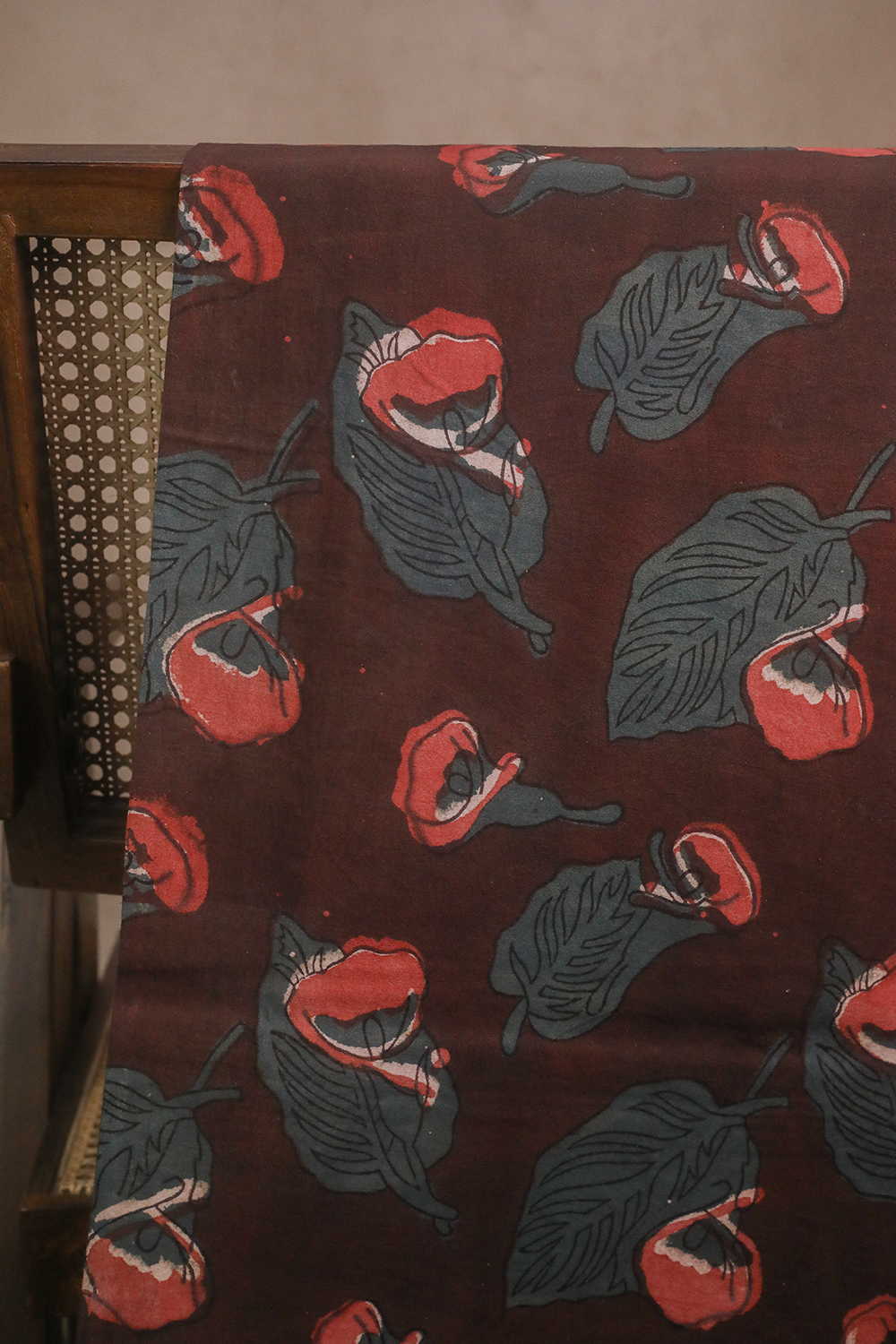 Faded Brown Dabu Cotton Fabric - Image 2