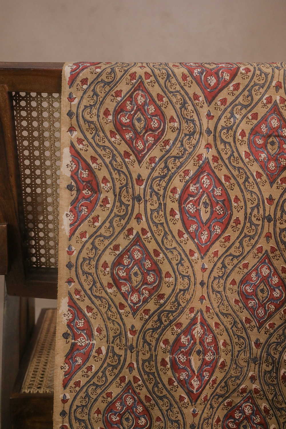 Patterned Block Printed Dabu Cotton Fabric - Image 2