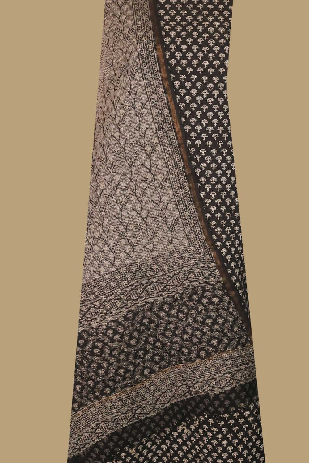 Little Motifs - Black Block Printed Cotton Suit
