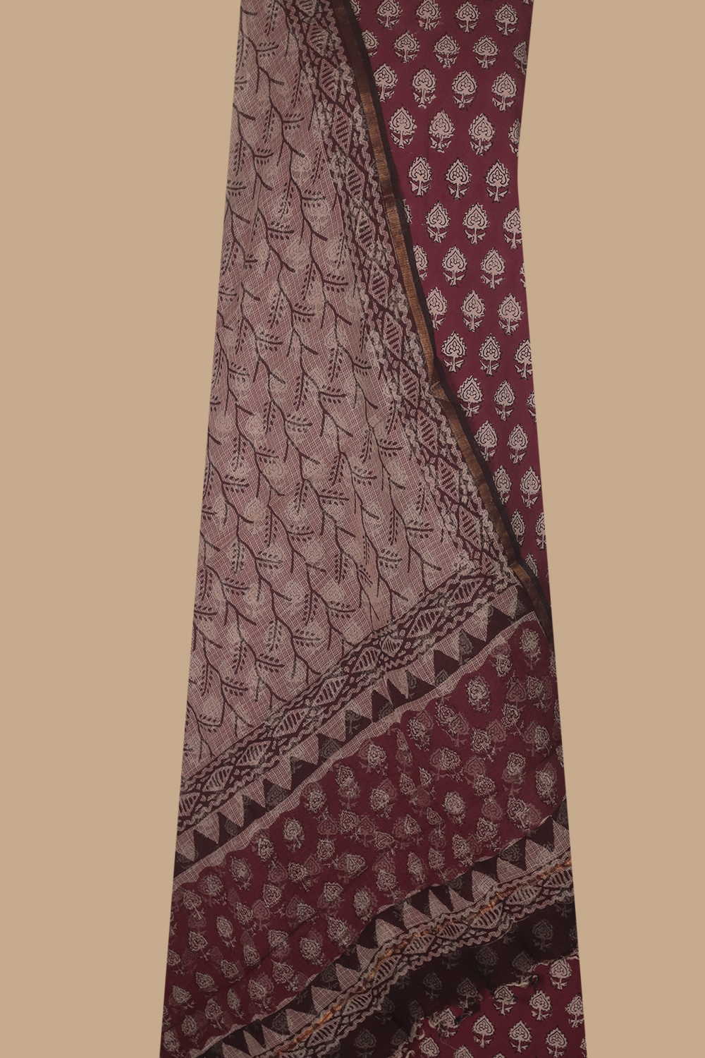 Leaf Butta Block Printed Cotton Suit - Image 2