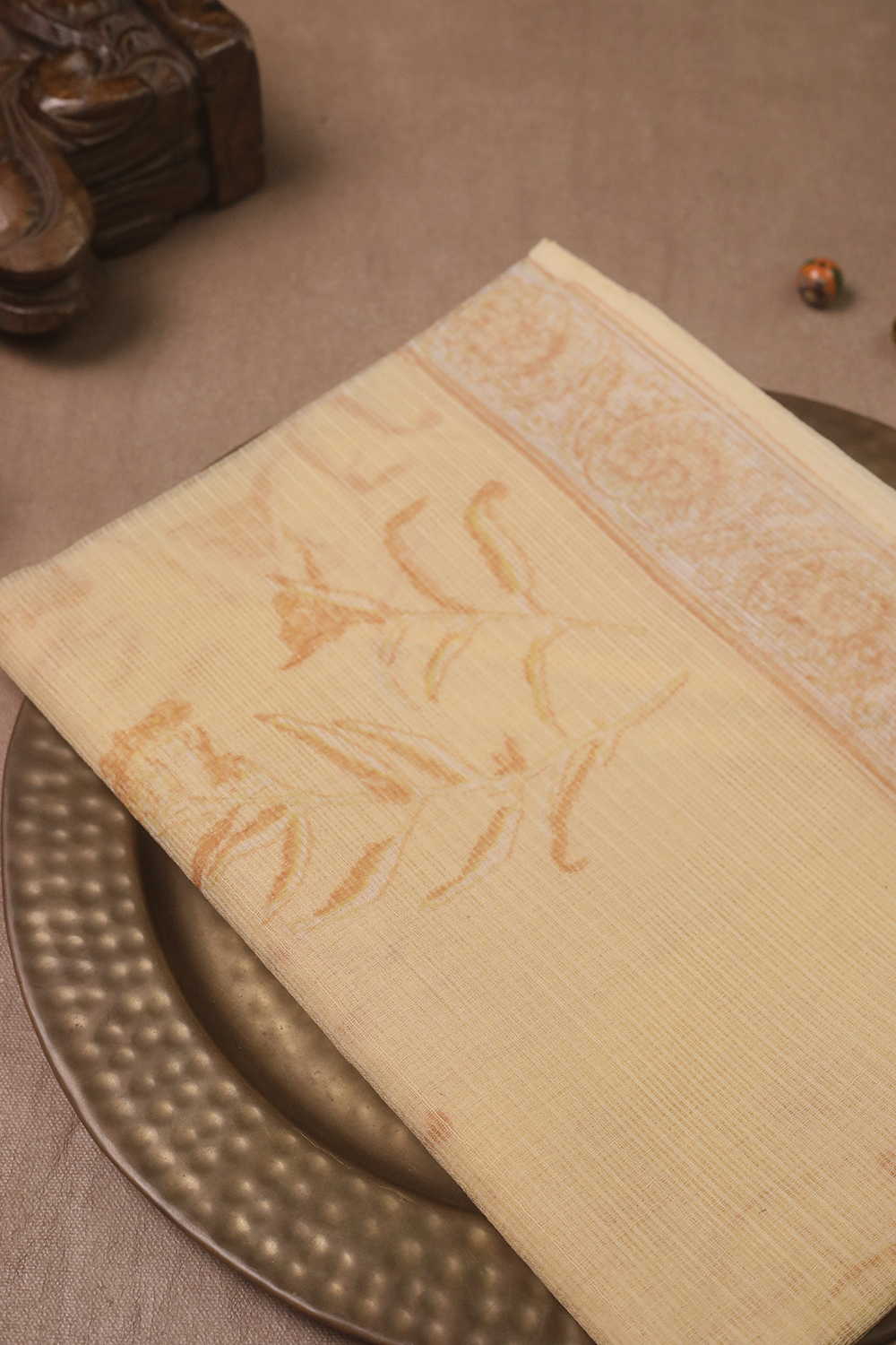 Florets Block Printed Kota Cotton Dupatta