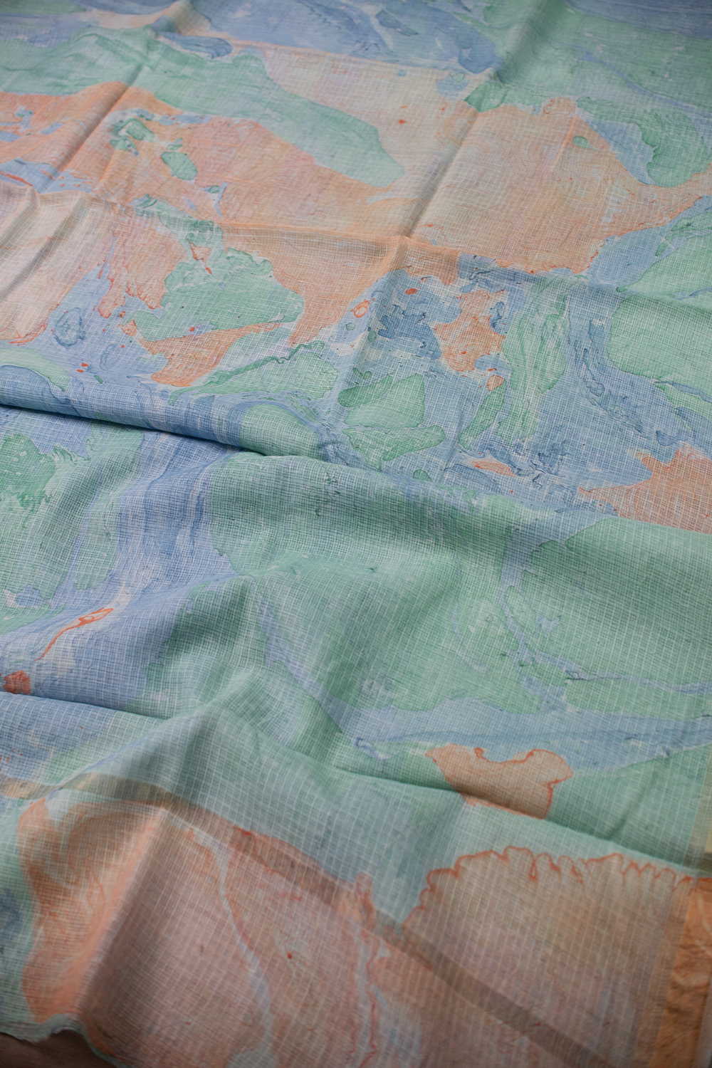 Cloud Wash Tie & Dye Kota Cotton saree - Image 3