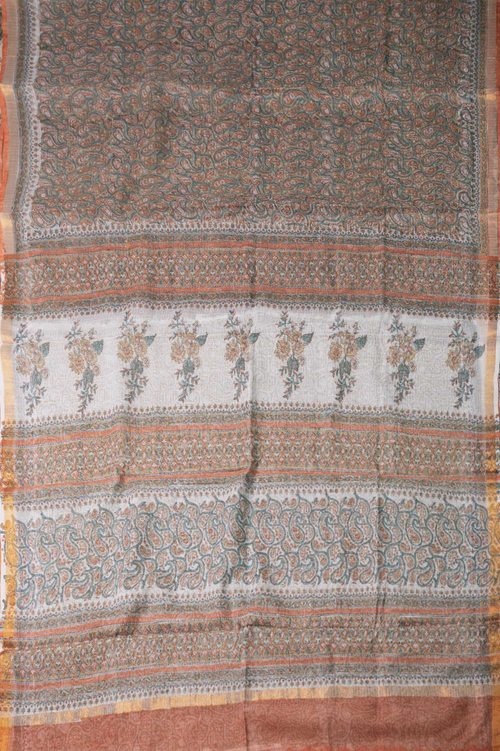 Dense Pattern - Block Printed Kota Cotton saree - Image 2