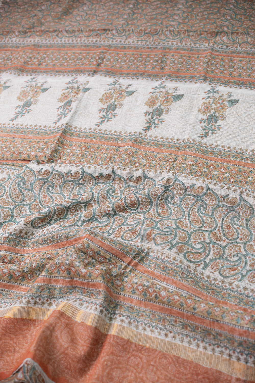 Dense Pattern - Block Printed Kota Cotton saree - Image 3