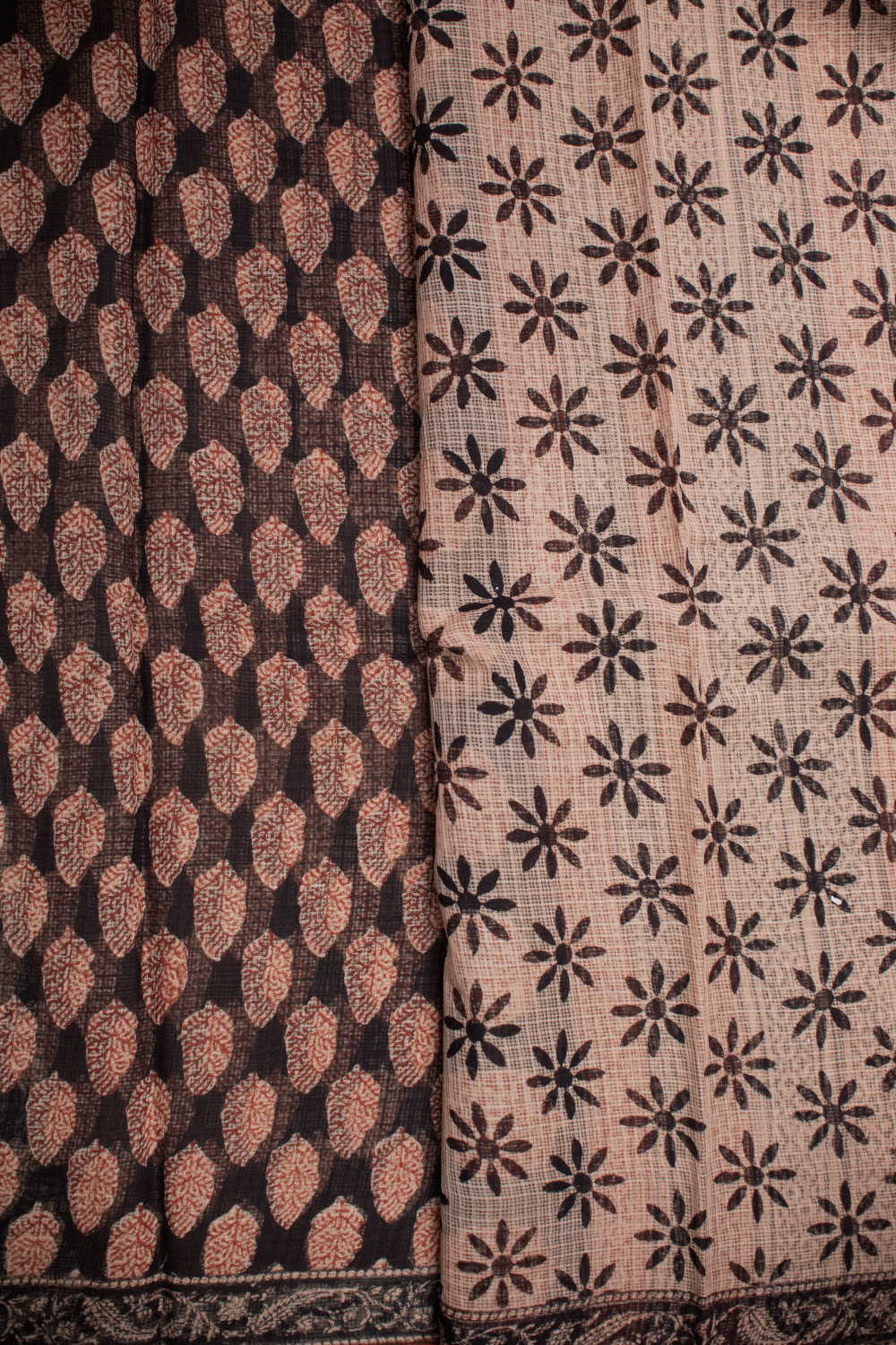 Black - Block Printed Kota Cotton saree - Image 4